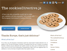 Tablet Screenshot of cookiesdirective.com